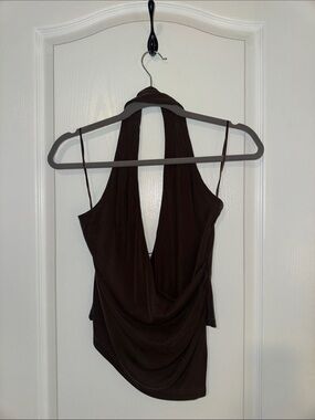 Brown Mango Halter Top
